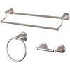image:imageKingston Brass BAK175348C Heritage 3Piece 24Inch Dual Towel Bar Bathroom Accessory Set in Polished ChromeBrushed Nickel
