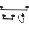 image:imageKingston Brass BAK31248PB Victorian 3Piece Bathroom Accessory Set Polished BrassMatte Black