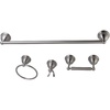 image:imageKingston Brass BAK3961478C Restoration 4Piece 24Inch Towel Bar Bathroom Accessory Set in Polished ChromeBrushed Nickel