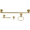 image:imageKingston Brass BAK8211478C Concord 4Piece 24Inch Towel Bar Bathroom Accessory Set in Polished ChromeBrushed Brass