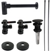 image:imageKingston Brass CC53300DLTRMK1 Trimscape Modern Plumbing Sink Trim Kit with Bottle Trap and Drain No Overflow in Matte Black
