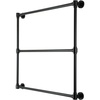 image:imageKingston Brass DTM323631 Gallant 36 x 32Inch Wall Mount TowelRack Polished ChromeMatte Black