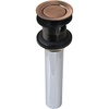 image:imageKingston Brass KB8100MB Push PopUp Drain with Overflow 22 Gauge Matte BlackAntique Copper