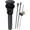 image:imageKingston Brass KBT2120 Brass PopUp Drain with Overflow and Extra Long PopUp rod 22 Gauge Polished NickelMatte Black