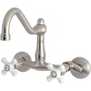 image:imageKingston Brass KS3221PX Vintage 6 Adjustable Center Wall Mount Kitchen Faucet Polished ChromeBrushed Nickel