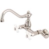 image:imageKingston Brass KS3221PX Vintage 6 Adjustable Center Wall Mount Kitchen Faucet Polished ChromePolished Nickel
