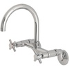 image:imageKingston Brass KS414PB Concord 8Inch Adjustable Center Wall Mount Kitchen Faucet Polished BrassPolished Chrome