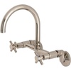 image:imageKingston Brass KS414PB Concord 8Inch Adjustable Center Wall Mount Kitchen Faucet Polished BrassPolished Nickel