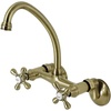 image:imageKingston Brass Kingston 6Inch Adjustable Center Wall Mount Kitchen Faucet Brushed BrassAntique Brass