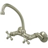 image:imageKingston Brass Kingston 6Inch Adjustable Center Wall Mount Kitchen Faucet Brushed BrassBrushed Nickel