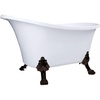 image:imageKingston Brass VTND512824WAC5 Aqua Eden 51Inch Acrylic ClawfootTub NoFaucet Drillings WhiteOil Rubbed BronzeWhiteOil Rubbed Bronze
