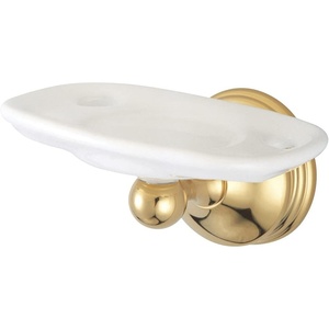 image:imageKingston Brass BA1166SN Vintage Toothbrush and Tumbler Holder Brushed Nickel514Inch Length 234Inch Wall ClearancePolished Brass