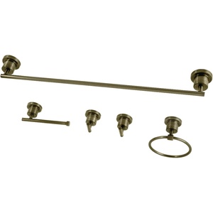 image:imageKingston Brass BAH82134478AB Concord 5Piece 24Inch Towel Bar Bathroom Accessory Set in Antique BrassAntique Brass