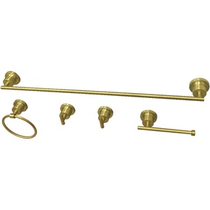 image:imageKingston Brass BAH82134478AB Concord 5Piece 24Inch Towel Bar Bathroom Accessory Set in Antique BrassBrushed Brass