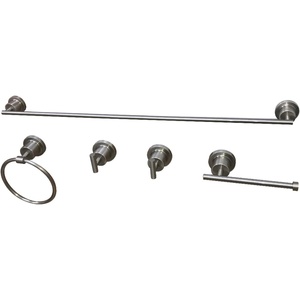 image:imageKingston Brass BAH82134478AB Concord 5Piece 24Inch Towel Bar Bathroom Accessory Set in Antique BrassBrushed Nickel