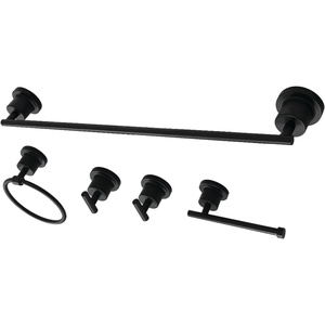 image:imageKingston Brass BAH82134478AB Concord 5Piece 24Inch Towel Bar Bathroom Accessory Set in Antique BrassMatte Black