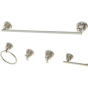 image:imageKingston Brass BAH82134478AB Concord 5Piece 24Inch Towel Bar Bathroom Accessory Set in Antique BrassPolished Nickel