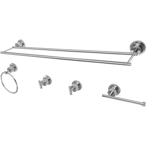 image:imageKingston Brass BAH8213478SB Concord 5Piece Bathroom Accessory Sets Brushed BrassPolished Chrome