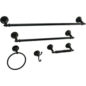 image:imageKingston Brass BAHK1612478BB Naples 5Piece Bathroom Accessory Set Brushed BrassOil Rubbed Bronze