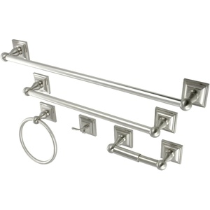 image:imageKingston Brass BAHK3212478K Serano 5Piece 18Inch and 24Inch Towel Bars Bathroom Accessory Set in Matte BlackBrushed Nickel