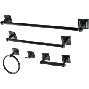 image:imageKingston Brass BAHK3212478K Serano 5Piece 18Inch and 24Inch Towel Bars Bathroom Accessory Set in Matte BlackMatte Black