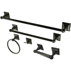image:imageKingston Brass BAHK3212478K Serano 5Piece 18Inch and 24Inch Towel Bars Bathroom Accessory Set in Matte BlackOil Rubbed Bronze