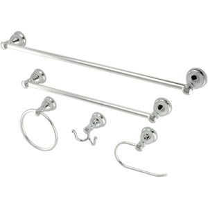 image:imageKingston Brass BAHK5012478SN Mesa Verde 5Piece 18Inch and 24Inch Towel Bars Bathroom Accessory Set in Brushed NickelPolished Chrome