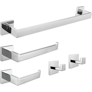 image:imageKingston Brass BAHK6024778C Lasdun 5Piece 18Inch Towel Bar Bathroom Accessory Set in Polished ChromePolished Chrome