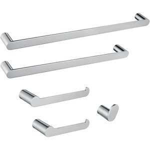 image:imageKingston Brass BAHK6112478MB Dessau Bathroom Hardware Set Matte Black 2525 x 125 x 288Polished Chrome