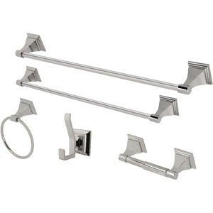 image:imageKingston Brass BAHK61212478SN Monarch 5Piece 18Inch and 24Inch Towel Bars Bathroom Accessory Set in Brushed NickelPolished Nickel