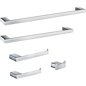 image:imageKingston Brass BAHK6312478C Metzinger 5Piece 18Inch and 24Inch Towel Bars Bathroom Accessory Set in Polished ChromePolished Chrome