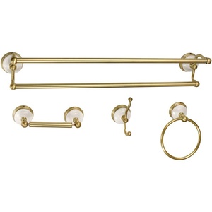 image:imageKingston Brass BAK1113478SN Victorian 4Pieces Dual TowelBar Bathroom Hardware Set Brushed NickelBrushed Brass