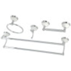 image:imageKingston Brass BAK1113478SN Victorian 4Pieces Dual TowelBar Bathroom Hardware Set Brushed NickelPolished Chrome