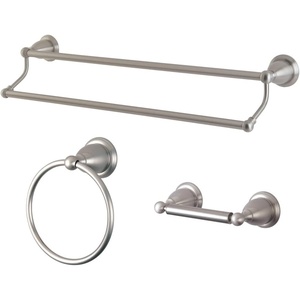 image:imageKingston Brass BAK175348C Heritage 3Piece 24Inch Dual Towel Bar Bathroom Accessory Set in Polished ChromeBrushed Nickel