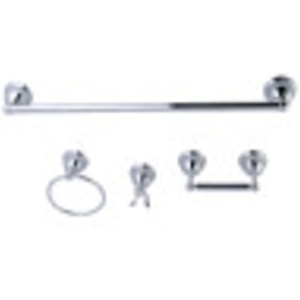 image:imageKingston Brass BAK3961478C Restoration 4Piece 24Inch Towel Bar Bathroom Accessory Set in Polished ChromePolished Chrome