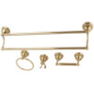 image:imageKingston Brass BAK3963478SN Restoration 4Piece Dual Towel Bar Bathroom Hardware Set Brushed NickelPolished Brass