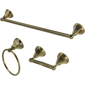 image:imageKingston Brass BAK4181148AB Metropolitan 3Piece 24Inch Towel Bar Bathroom Accessory Set in Antique BrassAntique Brass