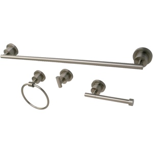 image:imageKingston Brass BAK8211478C Concord 4Piece 24Inch Towel Bar Bathroom Accessory Set in Polished ChromeBrushed Nickel