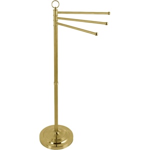 image:imageKingston Brass CC2025 Vintage Freestanding TowelRack 3912Inch Height 10Inch Base Diameter Oil Rubbed BronzeBrushed Brass