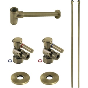 image:imageKingston Brass CC43106DLLKB40 Trimscape Modern Plumbing Sink Trim Kit with Bottle Trap in Polished NickelAntique Brass