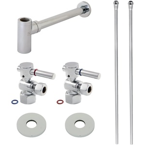 image:imageKingston Brass CC43106DLLKB40 Trimscape Modern Plumbing Sink Trim Kit with Bottle Trap in Polished NickelPolished Chrome