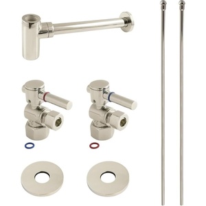 image:imageKingston Brass CC43106DLLKB40 Trimscape Modern Plumbing Sink Trim Kit with Bottle Trap in Polished NickelPolished Nickel