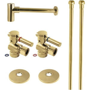 image:imageKingston Brass CC43202DLLKB30 Trimscape Modern Plumbing Sink Trim Kit with Bottle Trap in Polished BrassPolished Brass