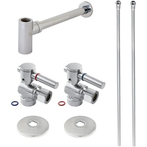 image:imageKingston Brass CC43202DLLKB30 Trimscape Modern Plumbing Sink Trim Kit with Bottle Trap in Polished BrassPolished Chrome