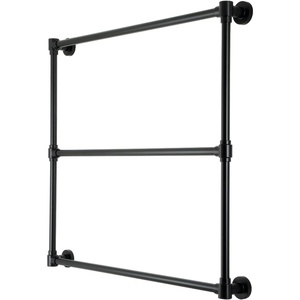 image:imageKingston Brass DTM323631 Gallant 36 x 32Inch Wall Mount TowelRack Polished ChromeMatte Black
