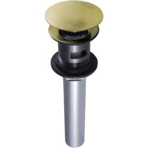 image:imageKingston Brass EV6003 Push PopUp Drain with Overflow Hole 22 Gauge Antique BrassAntique Brass