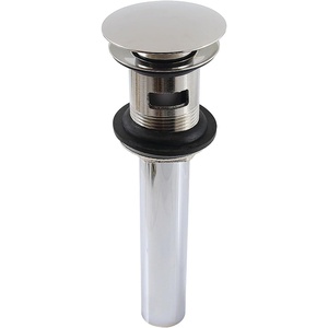 image:imageKingston Brass EV6003 Push PopUp Drain with Overflow Hole 22 Gauge Antique BrassPolished Nickel