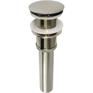 image:imageKingston Brass EV8318 Coronet Push PopUp Bathroom Sink Drain without Overflow Brushed Nickel