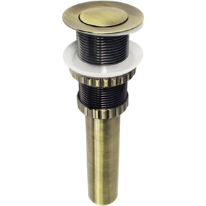 image:imageKingston Brass EV8412 Coronet Push PopUp Bathroom Sink Drain Without Overflow Polished Brass 844 x 244 x 244Antique Brass
