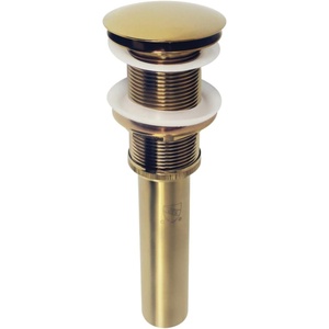 image:imageKingston Brass EV8412 Coronet Push PopUp Bathroom Sink Drain Without Overflow Polished Brass 844 x 244 x 244Brushed Brass